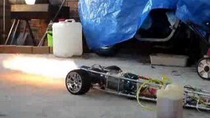 1/5th Scale Jet Dragster Test with Wild Afterburner