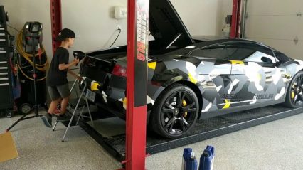 5-Year-Old Shows You How to Change the Oil on a Lamborghini!