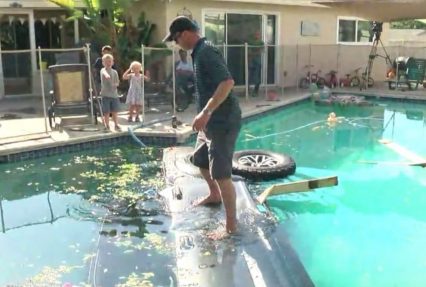 Brand New Ford Raptor Crashes Into Swimming Pool WIth Grandma Inside