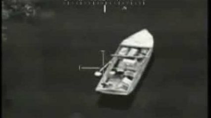 Apache Helicopter 30MM Cannon VS Boat full of Terrorists