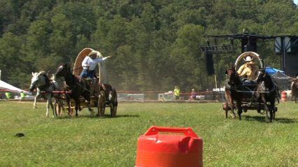 ChuckWagon Race Gets HEATED – Baker-Spain Stampede