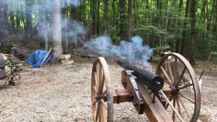 Civil War cannon vs Ram 1500 Truck