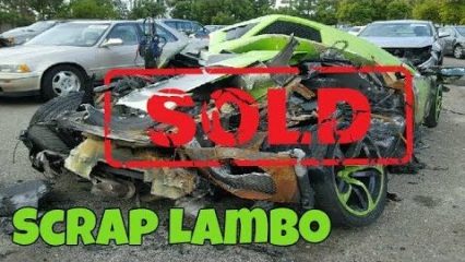 Completely Destroyed Lamborghini Goes Brings Good Money at Auction