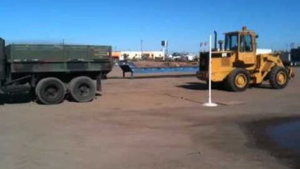 Huge M35A2 MIlitary Truck vs Front End Loader Tug of War