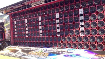 The Strongest Bass in the World… Wall of Speakers!