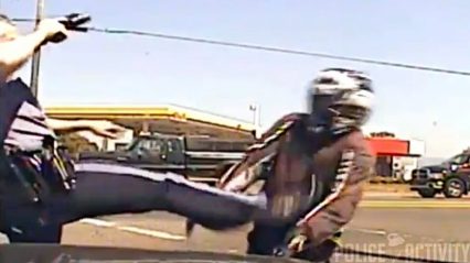 Police Sued BIG TIME for Dashcam Video that Shows Oregon Police Officer Kicking Motorcyclist