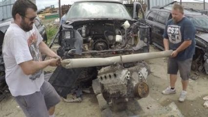 Pulling a Junkyard LS engine by HAND for just $190