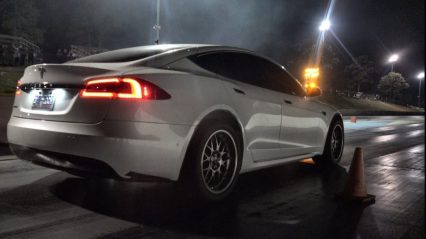 Slicks on a Gutted Tesla P100D – Is it Faster!?