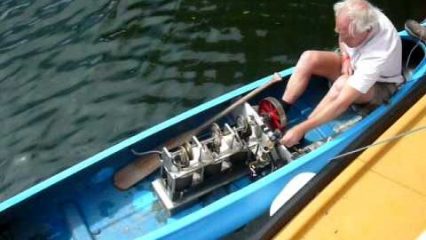 Stirling Engine Powered Canoe… For Those Without a Paddle!