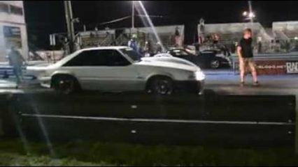 Street Outlaws Chuck Big Tire Mustang vs Promod Corvette!