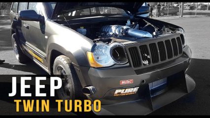 This Front Mounted Twin turbo AWD Jeep Will Rock Your World!