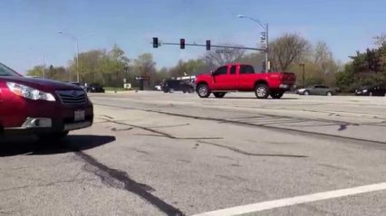 Turbo Diesel Truck Crashes Leaving Car Show