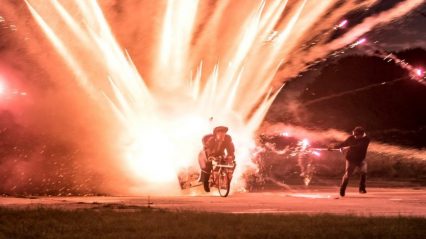 🎥 1000 Rockets Launched off The Back of a BIKE
