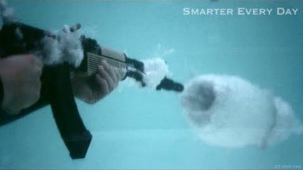 AK-47 Underwater at 27,450 Frames Per Second!