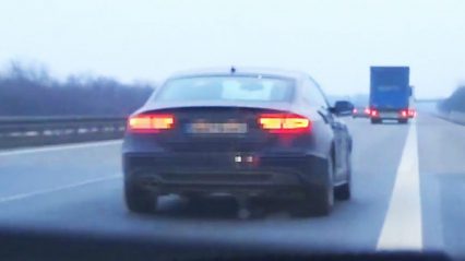 Audi A5 Running From The Police on the Autobahn Runs Into HUGE Problem!