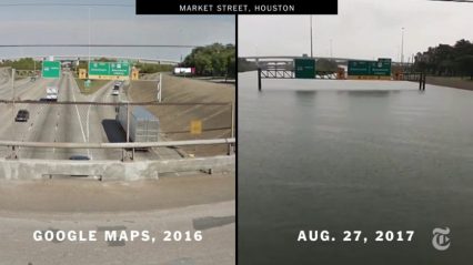 Check Out The Houston Roadways Before and After Hurricane Harvey!
