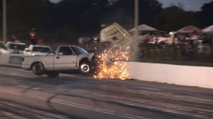 Chevy S10 Truck Slams into the Wall at a No Prep