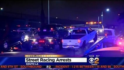 🎥    Dozens Arrested In South LA Street Racing Bust