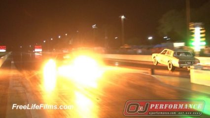 Engine Covered in Fuel Causes Mustang to Light Up in Flames!