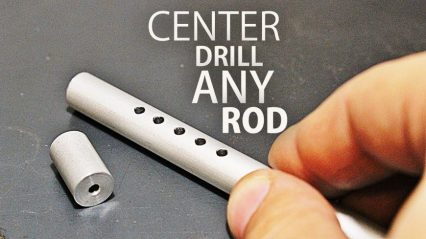 Simplest Way to Drill in the Center of ANY Rod!