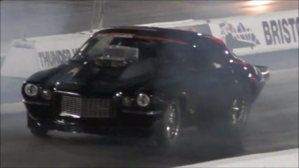 Street Outlaws Sinister Split Bumper Monza Almost Puts it in the Wall… Until Experience Kicks In!