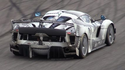 2018 Ferrari FXX K Evoluzione Mule Testing HARD On The Track!!