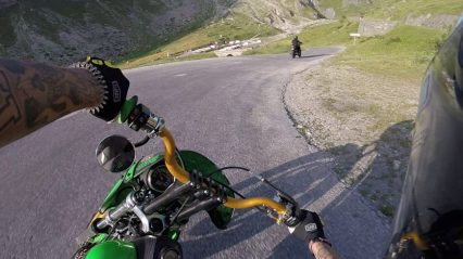 Rider Comes Very Close to Crashing Off a Cliff… He Got Lucky!