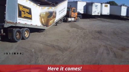 SEMI Trailer Collapses and Splits in Half… How Did That Happen?