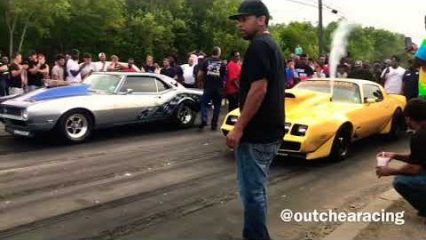 Street Race Gone Wrong At Da Pad… Trans Am Gets Loose And Goes Towards The Crowd
