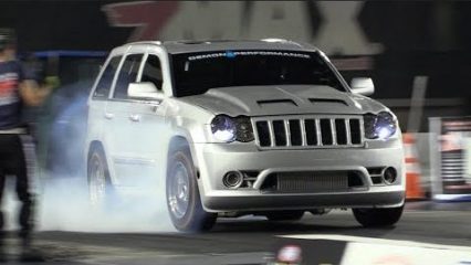 Twin Turbo SRT8 Jeep Runs Over Every Truck on the Premises! 🐌 🐌