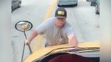 Angry Old Man Won’t Get Off School Bus… So He Goes For a Ride On The Front Bumper!