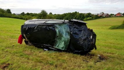 Audi RS3 Misses Turn And Goes Airborne At 125MPH!