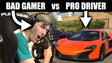Can A Bad Gamer Beat A Professional Driver? Simulation vs Real Life