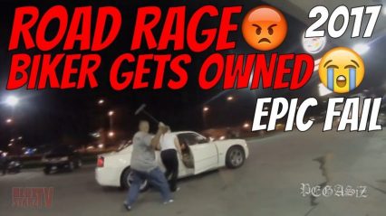 Group Of Riders Get Into Crazy Road Rage Battle With a Dodge Charger!