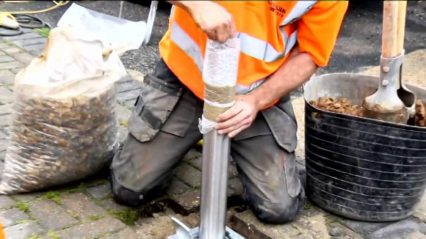 How to Install a Telescoping Security Post on a Paved Driveway!