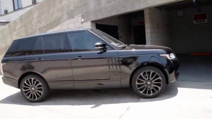 Musician Calvin Harris Slams Range Rover Door Into Wall!