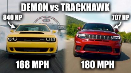 The Jeep Trackhawk Is Technically Faster Than A Dodge Demon
