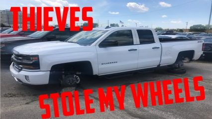 Thieves Steal Redline Edition Wheels Off a 2017 Silverado, doesn’t last for long!