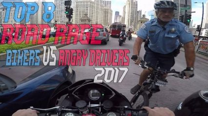 Top 8 Biker vs Driver Road Rage Videos of 2017!