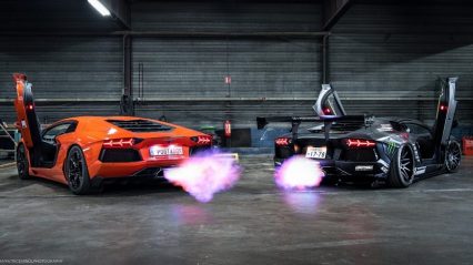 Ultimate Rev Battle : Lamborghini Aventador Liberty Walk VS Stock Aventador!