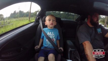 World’s Best Father Takes His Son on a Nitrous Pass Down The Track!