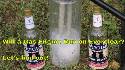 Experiment: Will a Gasoline Engine Run on Everclear? Let’s Find Out!
