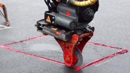 Extreme Machines at Work: Watch it Cut Into Asphalt Like a Pizza Roller, Other Cool Tools!