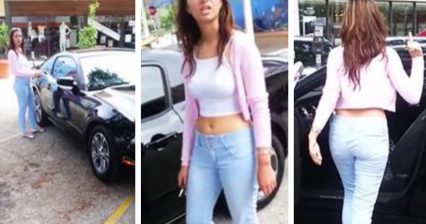 Ft. Lauderdale Florida, Spoiled Princess Takes up Two Parking Spaces
