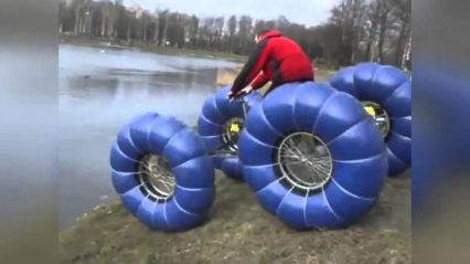 Homemade ATV With 4 gasoline engines On Each Wheel