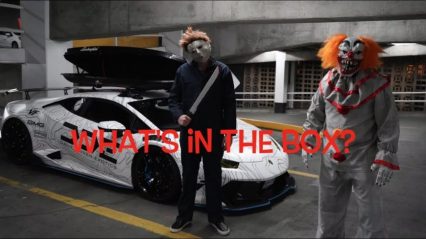 Killer Clown vs Michael Myers Halloween Scare Prank in a Lamborghini