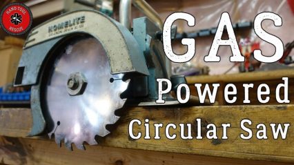 Rare Gas Powered Circular Saw is Rescued from the Ground Up