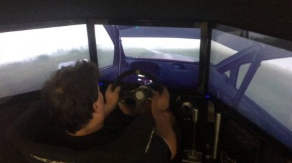 Real Rally Driver Straps up in Rally Video Game Simulator, Does He Succeed?