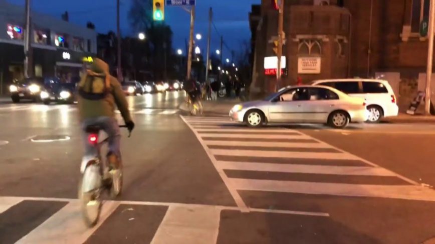 Road Rage: Food Delivery Cyclist vs Some Guy Who Apparently Cut Him Off