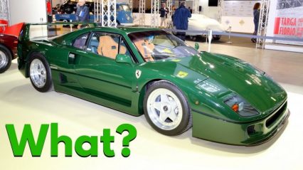 Someone Painted a Ferrari F40 Green and it’s Not Even April Fools Day Yet.